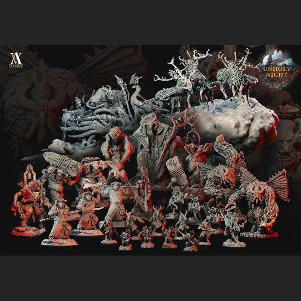 Krampus Diorama   MASSIVE 300mm DIORAMA  High