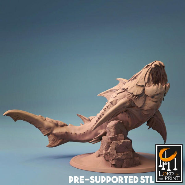 Dunkleosaurus *POSE & SIZE OPTION* | Lord of the Print | Tabletop rpg Miniature dnd pathfinder