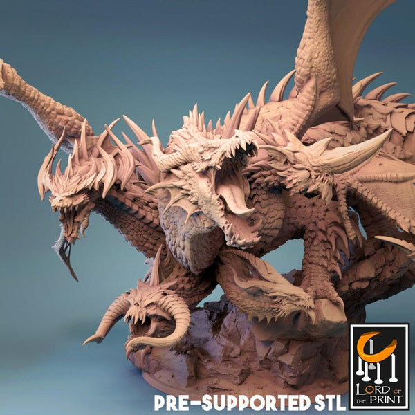 Tiamat Legendary Epic dragon *MODEL & SIZE OPTION*  Dragon Lord of the print - Fantasy, Tabletop, Miniature, , DnD, Pathfinder