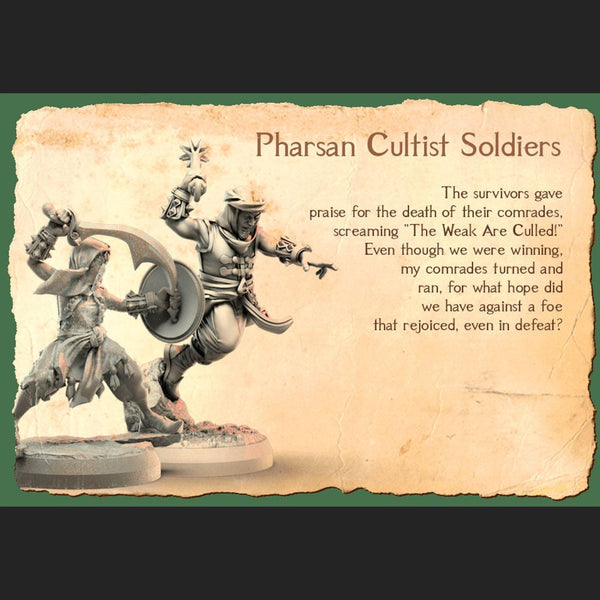 Pharsan Cultist Soldiers Male *SIZE OPTION*