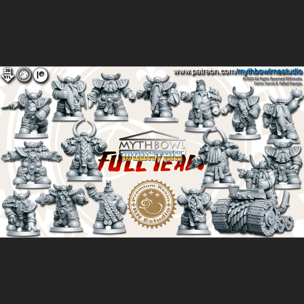Mountain Dwarves Fantasy Football Team – Mad Max Miniatures