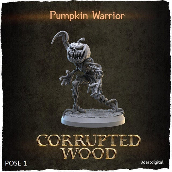 Pumpkin Warriors - DnD Miniature l 3D Printed Model l Tree Spirit l Beast Pathfinder l Tabletop RPG l Dungeons and Dragons l Halloween