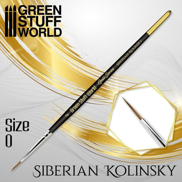 GSW Premium Kolinsky Paint Brushes  - Gold Series